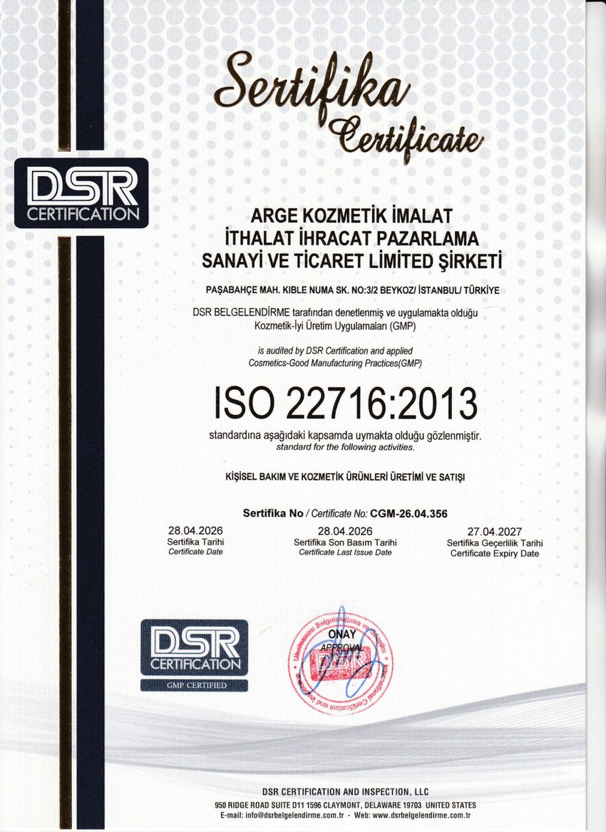 ISO 22716:2013 — Cosmetics Good Manufacturing Practice (GMP)
